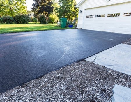 Asphalt driveway installation